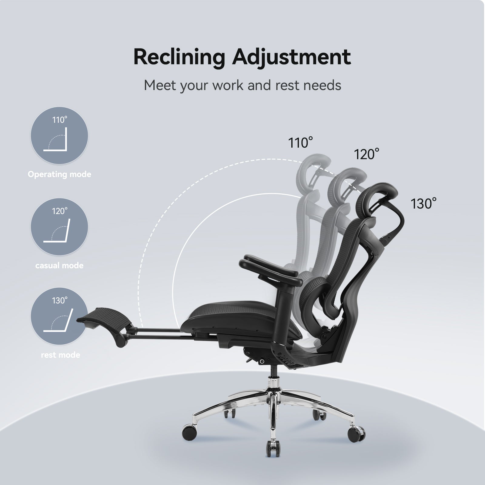 Sihoo C300 Ergonomic Office Chair - Footrest Version - Image 4