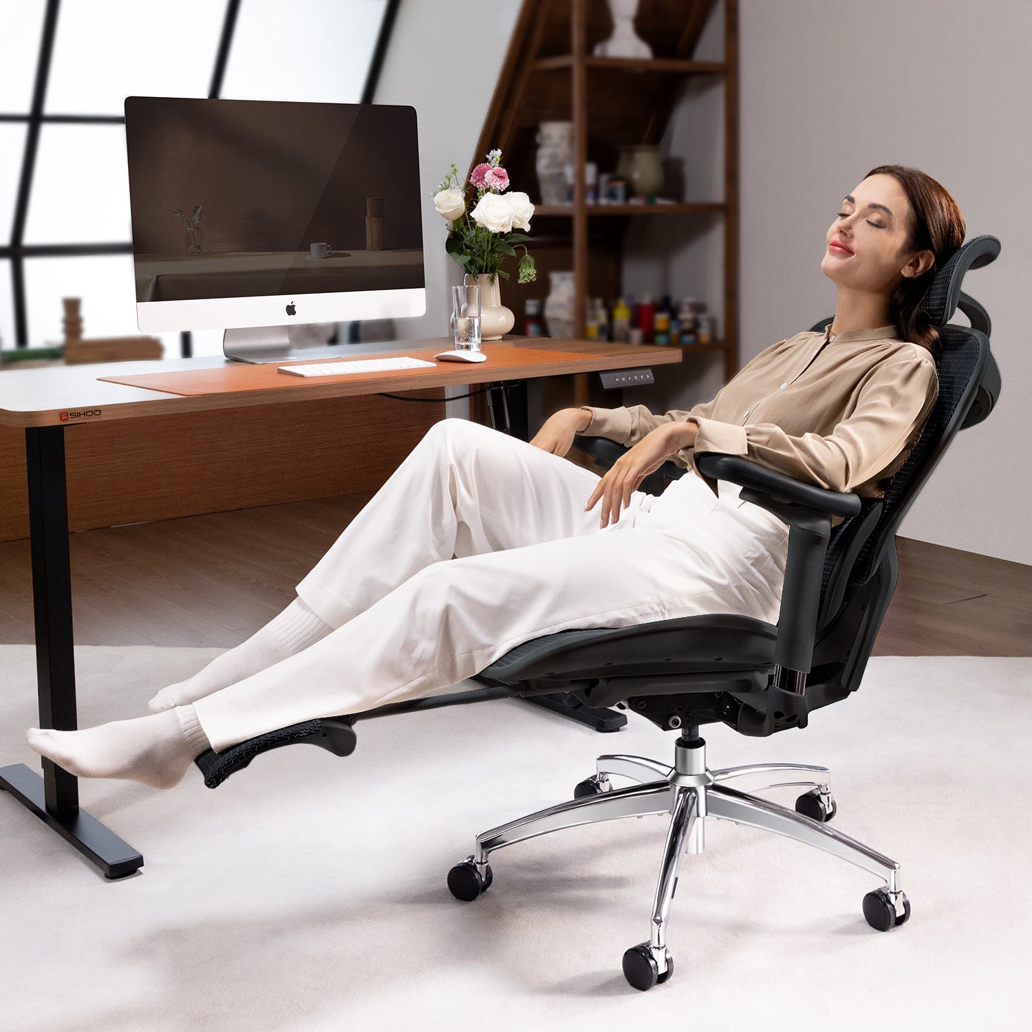Sihoo C300 Ergonomic Office Chair - Footrest Version - Image 2