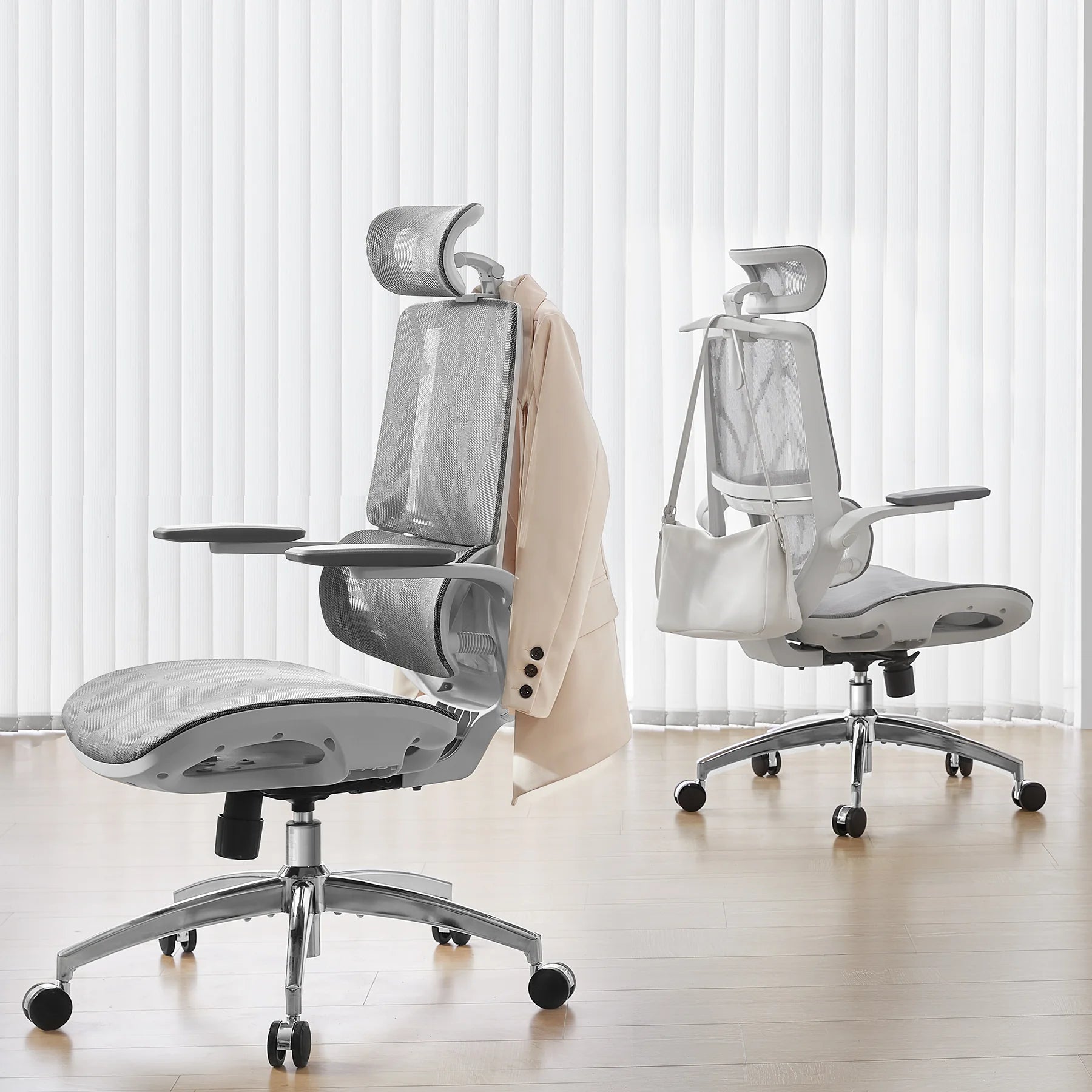 Sihoo M59AS Space-Saving Ergonomic Office Chair with Flip-Up Arms - Image 7